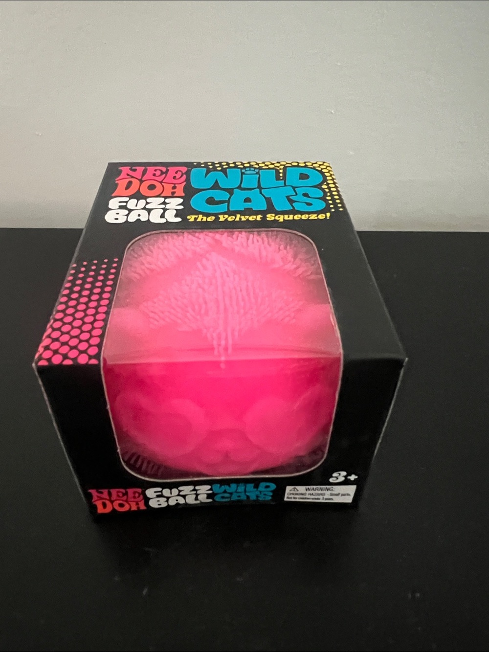 NeeDoh Wild Cats Pink Fuzz Ball squishy viral hard to find!